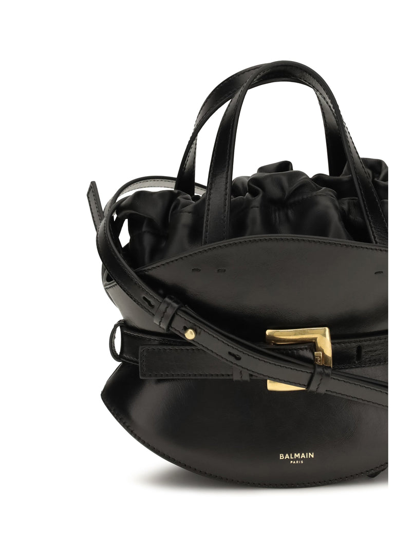 Balmain Shuffle Shoulder Bag — Black Calf Leather Bos Taurus