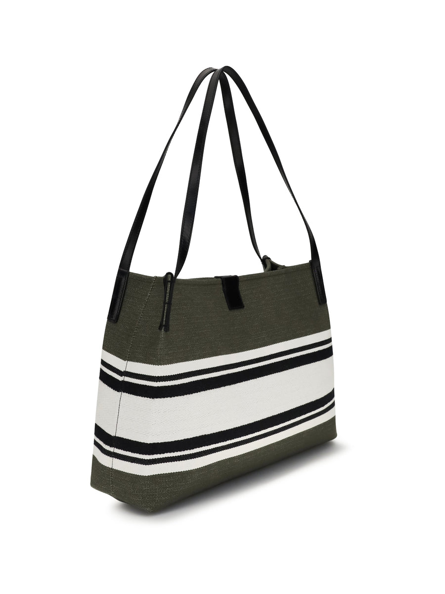 Balmain Tote Bag — Green Cotton