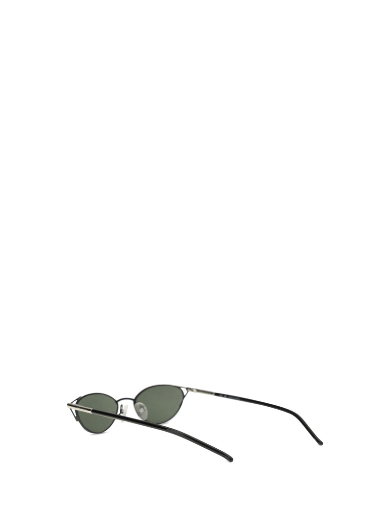 Alexander Mcqueen 861674i3331 Slim Cat-Eye Sunglasses — Black Metal