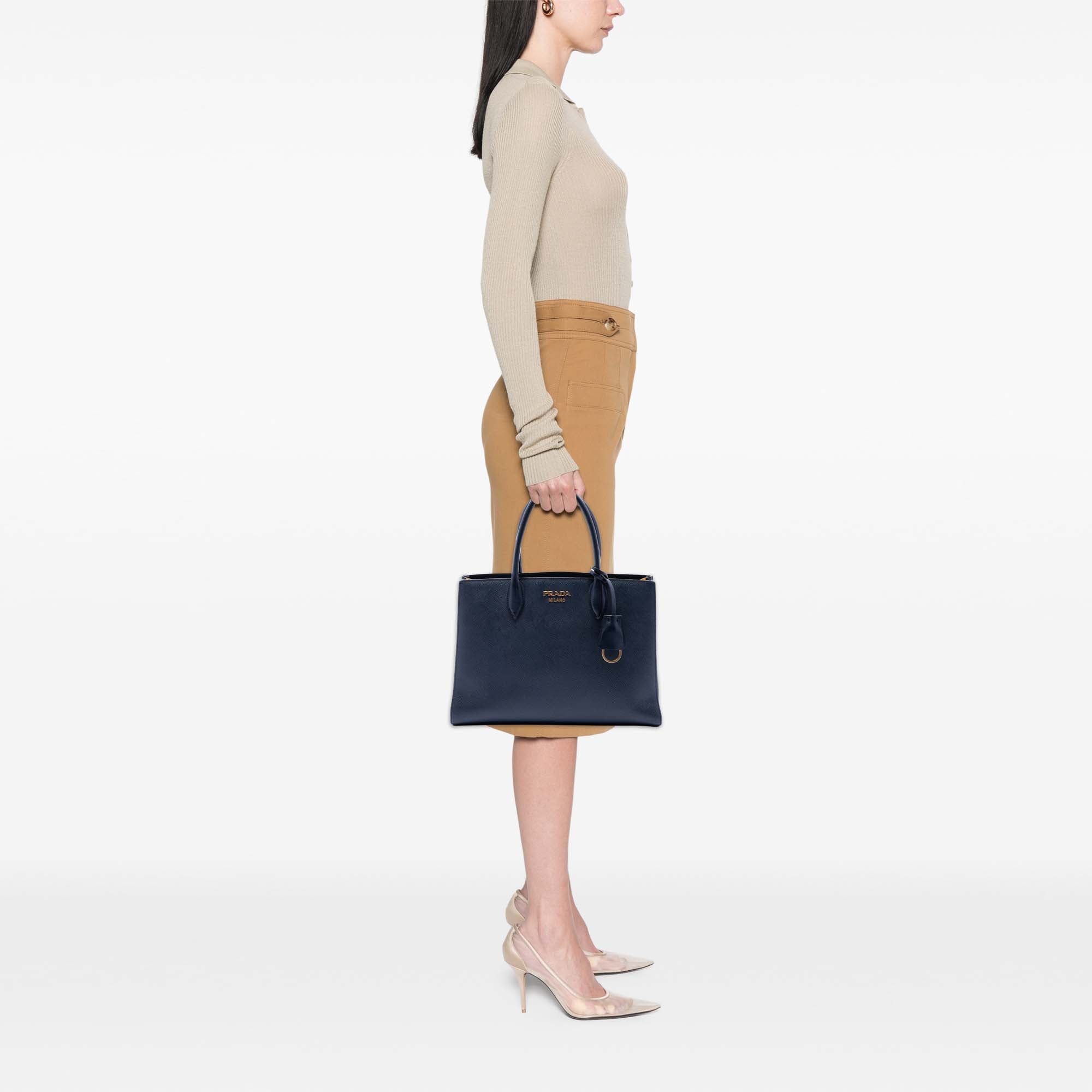 Medium Saffiano Bibliotheque Satchel - Image 7