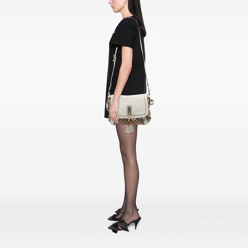 GG Canvas Bella Flap Satchel - Image 5