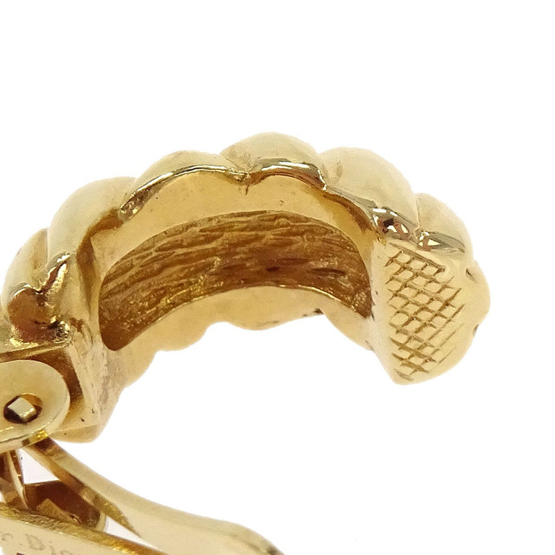 Christian Dior Vintage Clip-On Metal Gold Gold_plated Bijoux