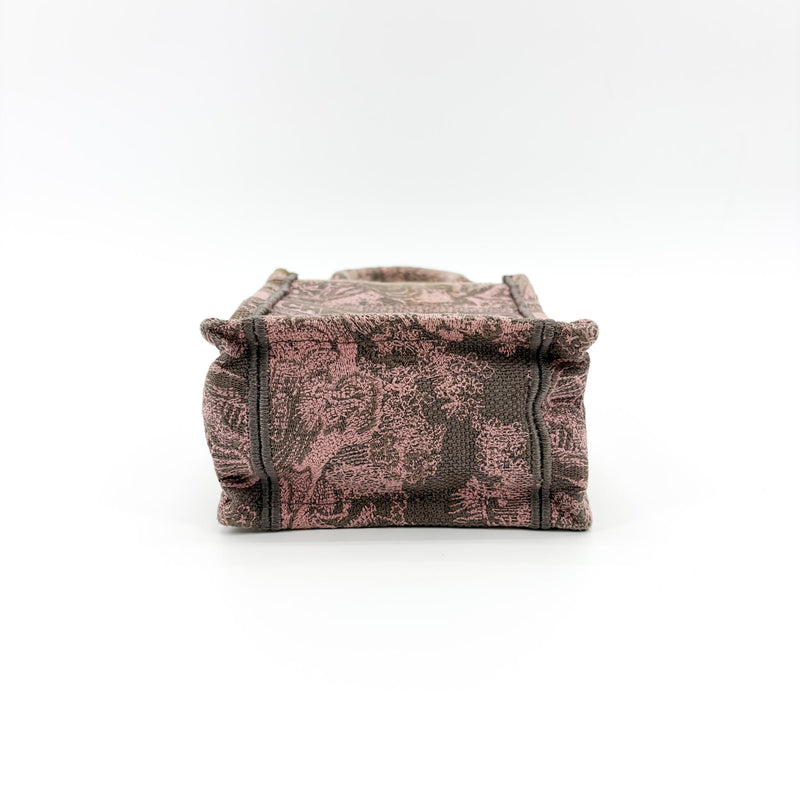 Christian Dior Book Tote Phone Embroidered Canvas Pink