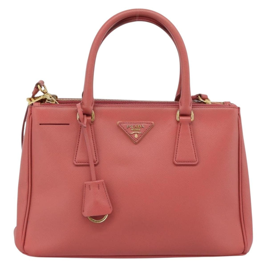 Prada Galleria Double Zip Saffiano Leather Pink Bag
