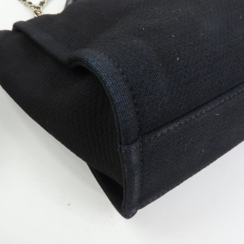 Chanel Deauville Denim Black Canvas Bag