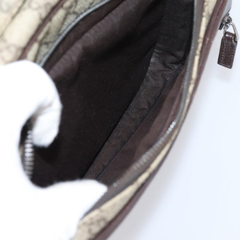 Gucci Front Zip Pocket Messenger Gg Coated Canvas Beige