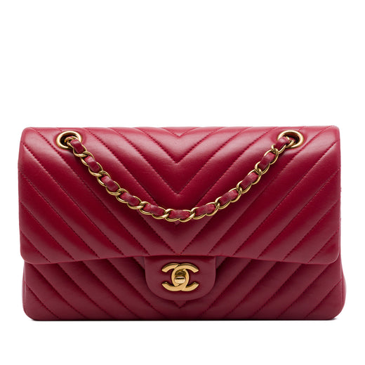Medium Classic Chevron Lambskin Double Flap - Image 1