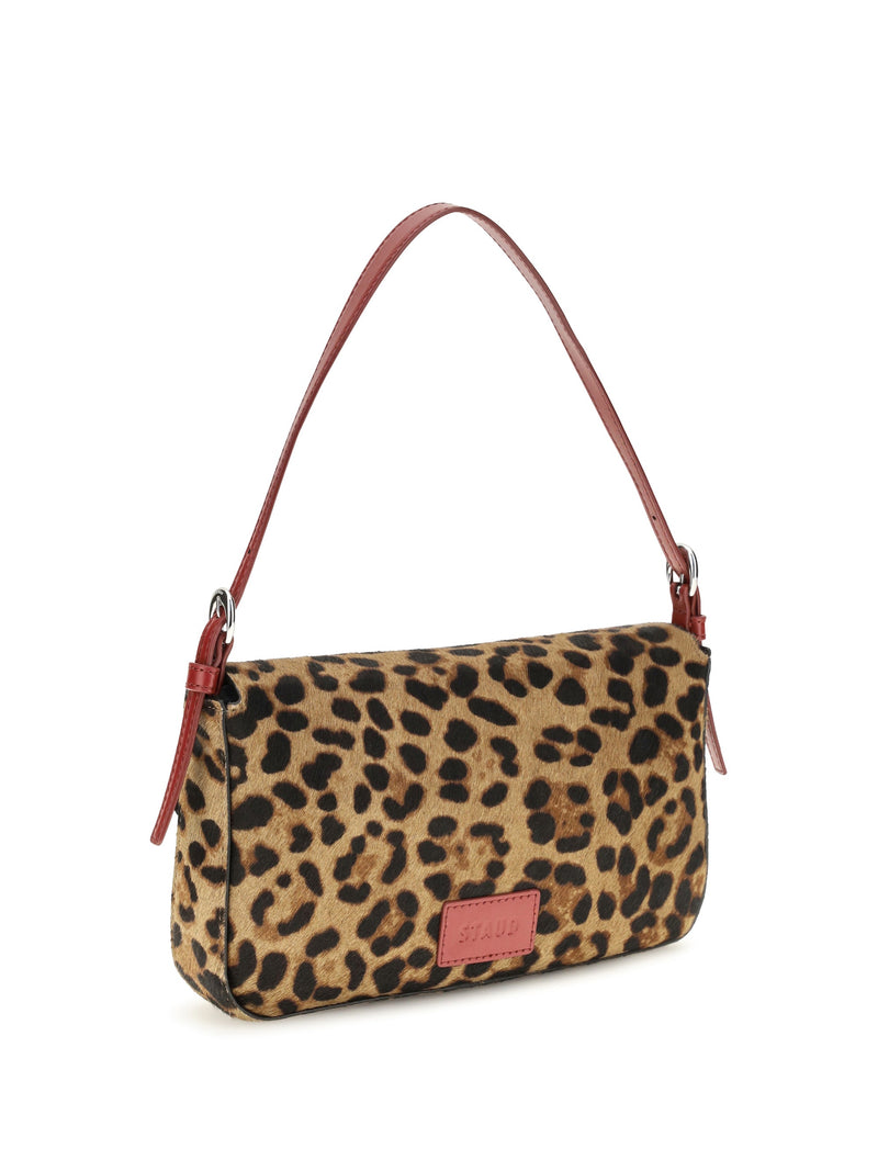 Staud Harlow Shoulder Bag — Beige Calf Leather Bos Taurus