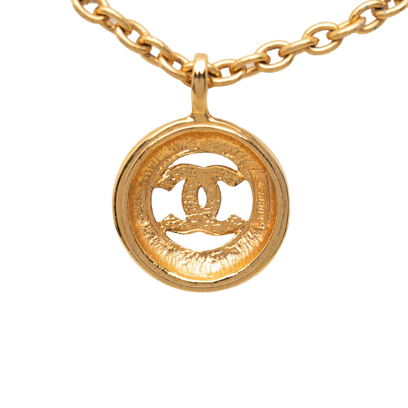 CC Gold Plated Sunburst Medallion Pendant Necklace - Image 3