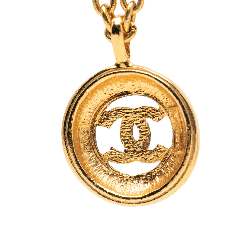 CC Gold Plated Sunburst Medallion Pendant Necklace - Image 5