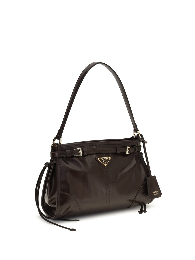 Prada Bonnie Shoulder Bag — Black Calf Leather Bos Taurus