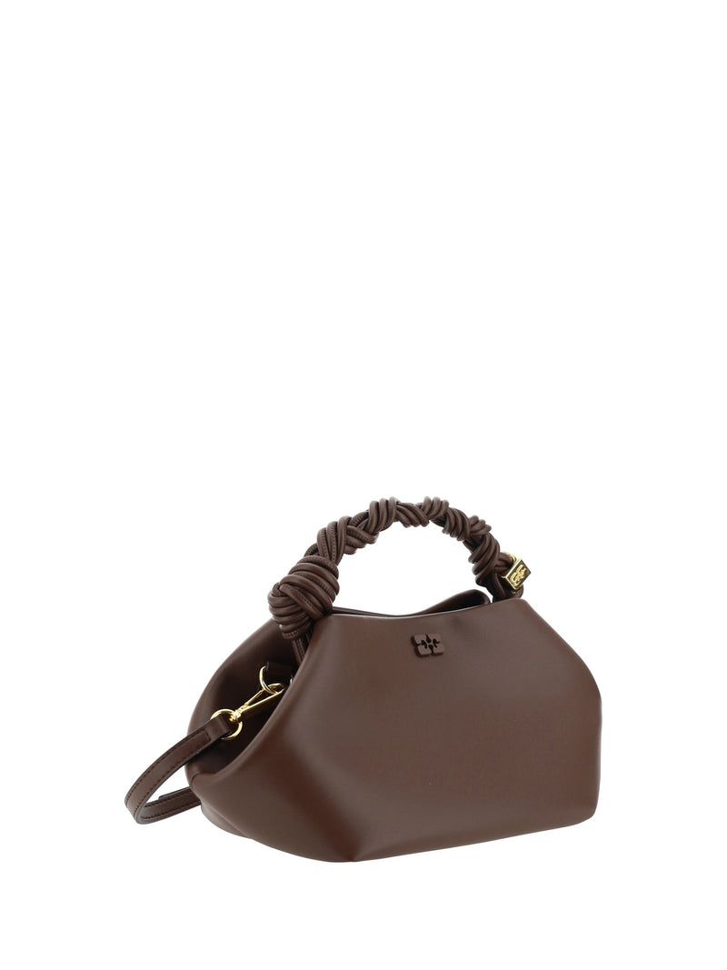 Ganni Hexagonal Leather Shoulder Bag — Brown