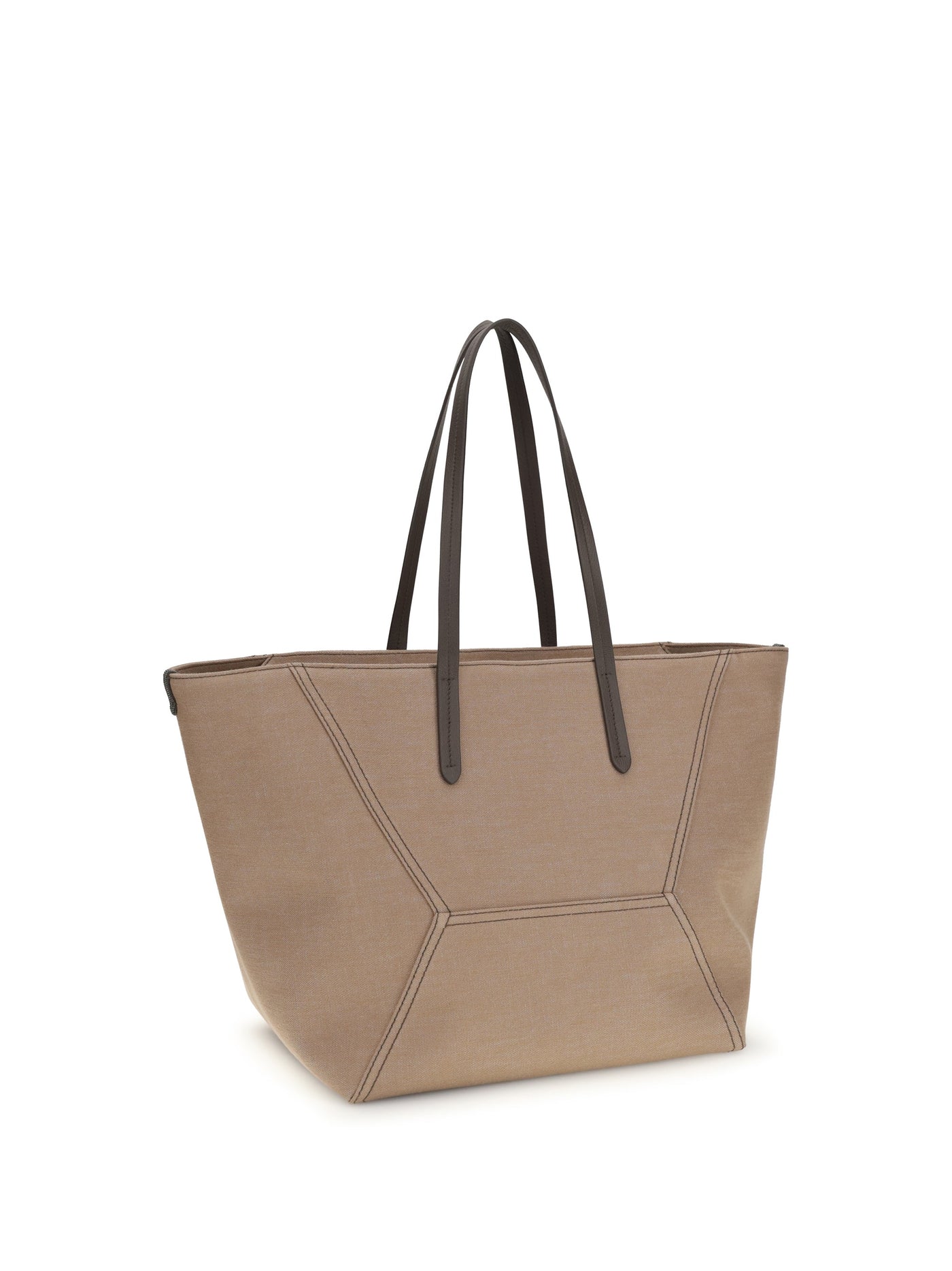 Brunello Cucinelli Bc Tote Bag — Beige Outer Cotton