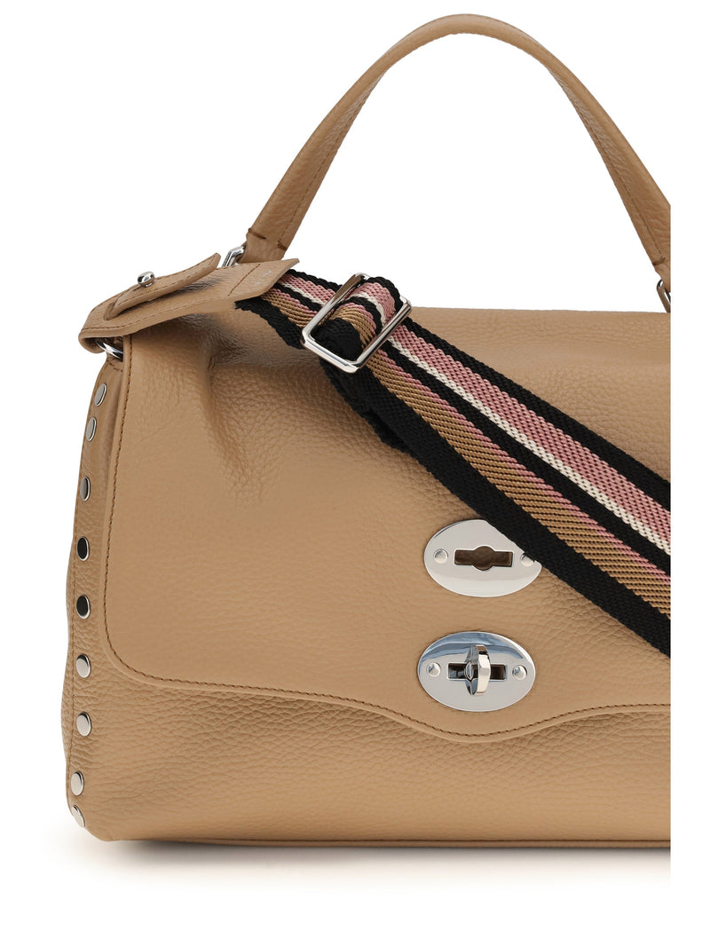 Zanellato Postina Daily Shoulder Bag — Brown Calf Leather Bos Taurus