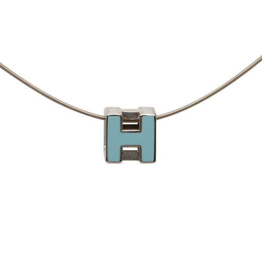 Palladium Plated Lacquered Cage D H Pendant Necklace - Image 1