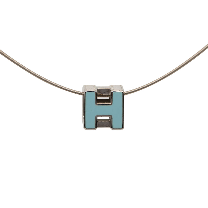 Palladium Plated Lacquered Cage D H Pendant Necklace
