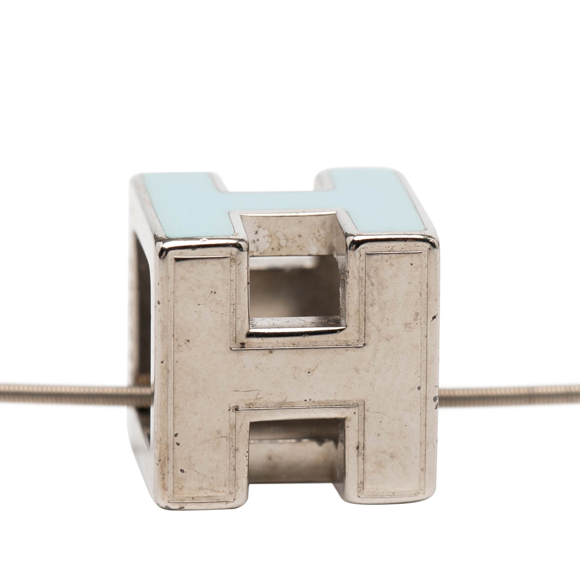 Palladium Plated Lacquered Cage D H Pendant Necklace - Image 2