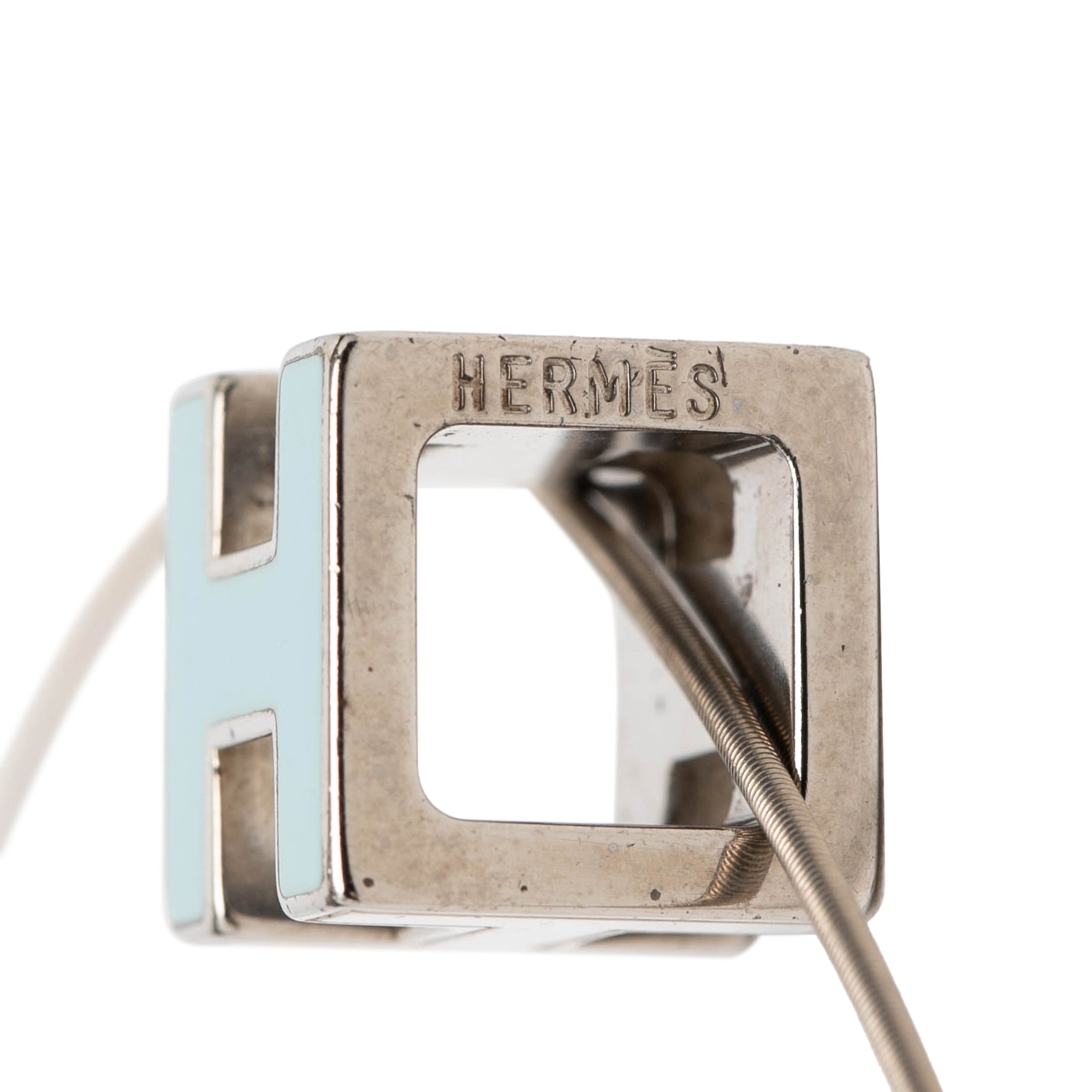 Palladium Plated Lacquered Cage D H Pendant Necklace - Image 3
