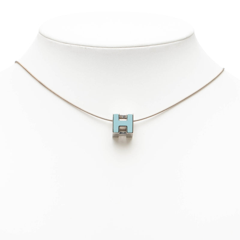 Palladium Plated Lacquered Cage D H Pendant Necklace - Image 5
