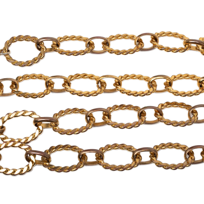 Gold Plated CC Medallion Chain Link Belt - Image 2