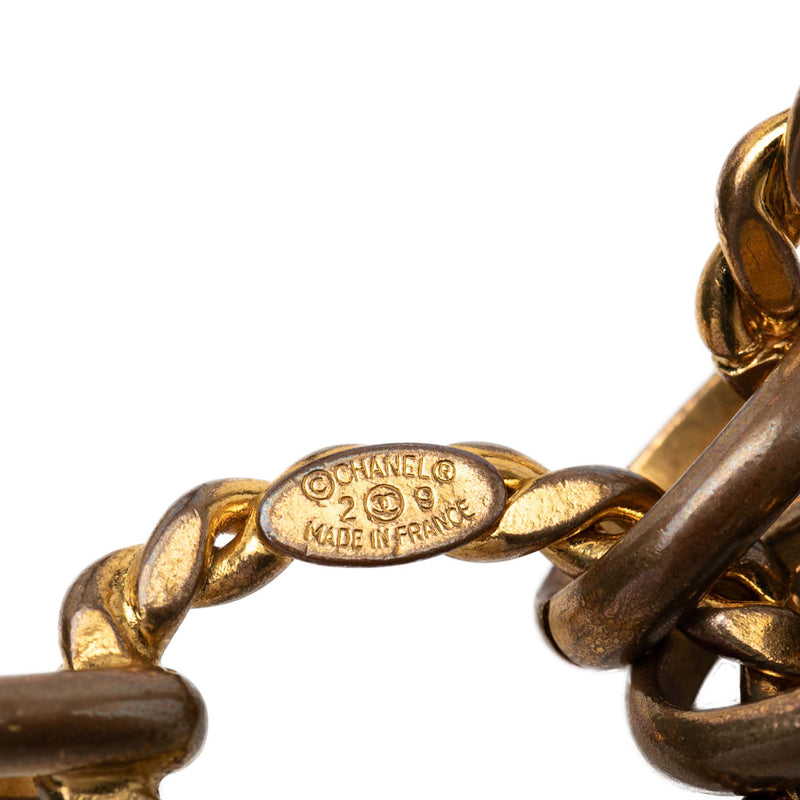 Gold Plated CC Medallion Chain Link Belt - Image 3