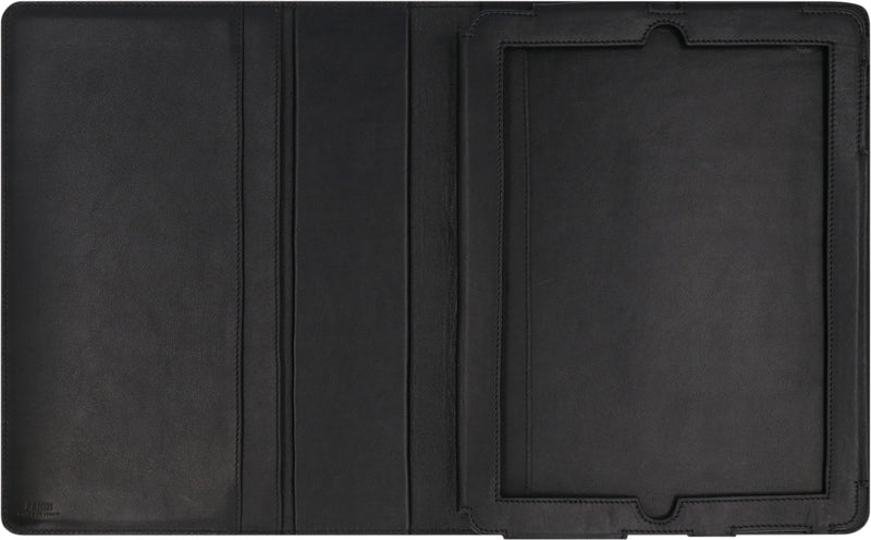 Fendi Calf Leather Ipad Cover — Black Wallet