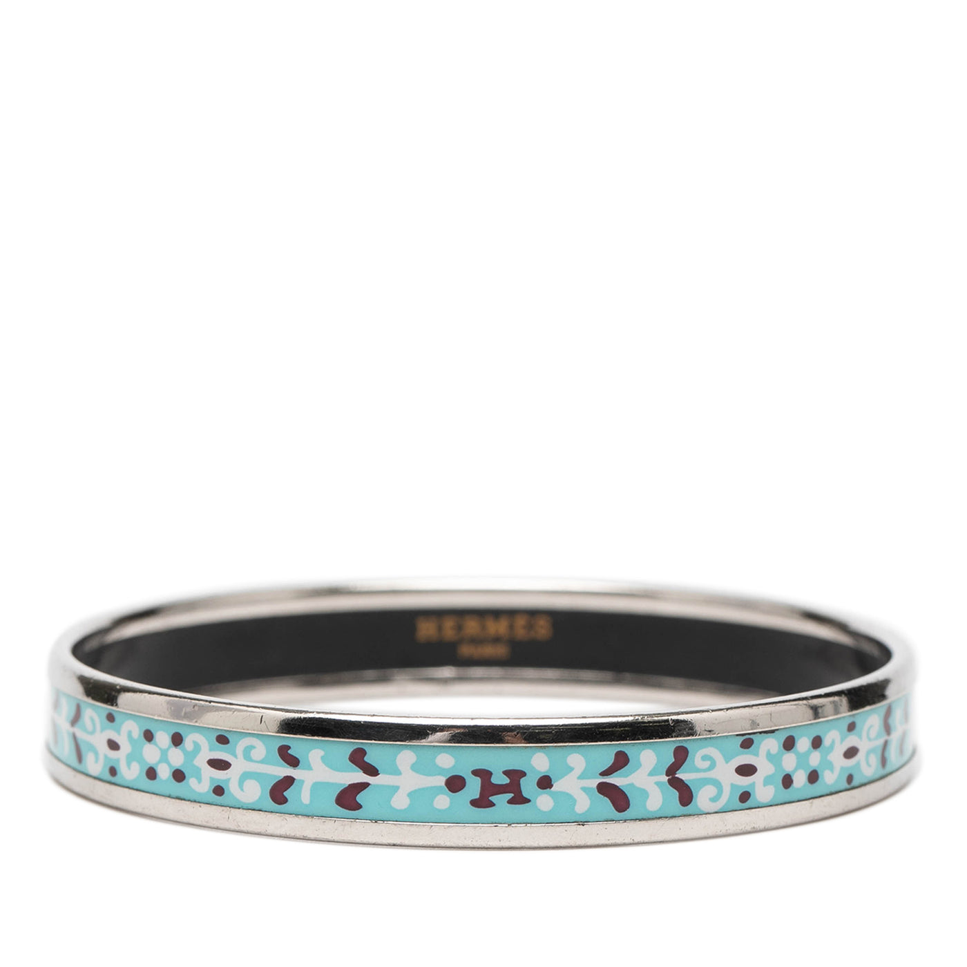Narrow Flower Petal Enamel Bangle 62 - Image 1