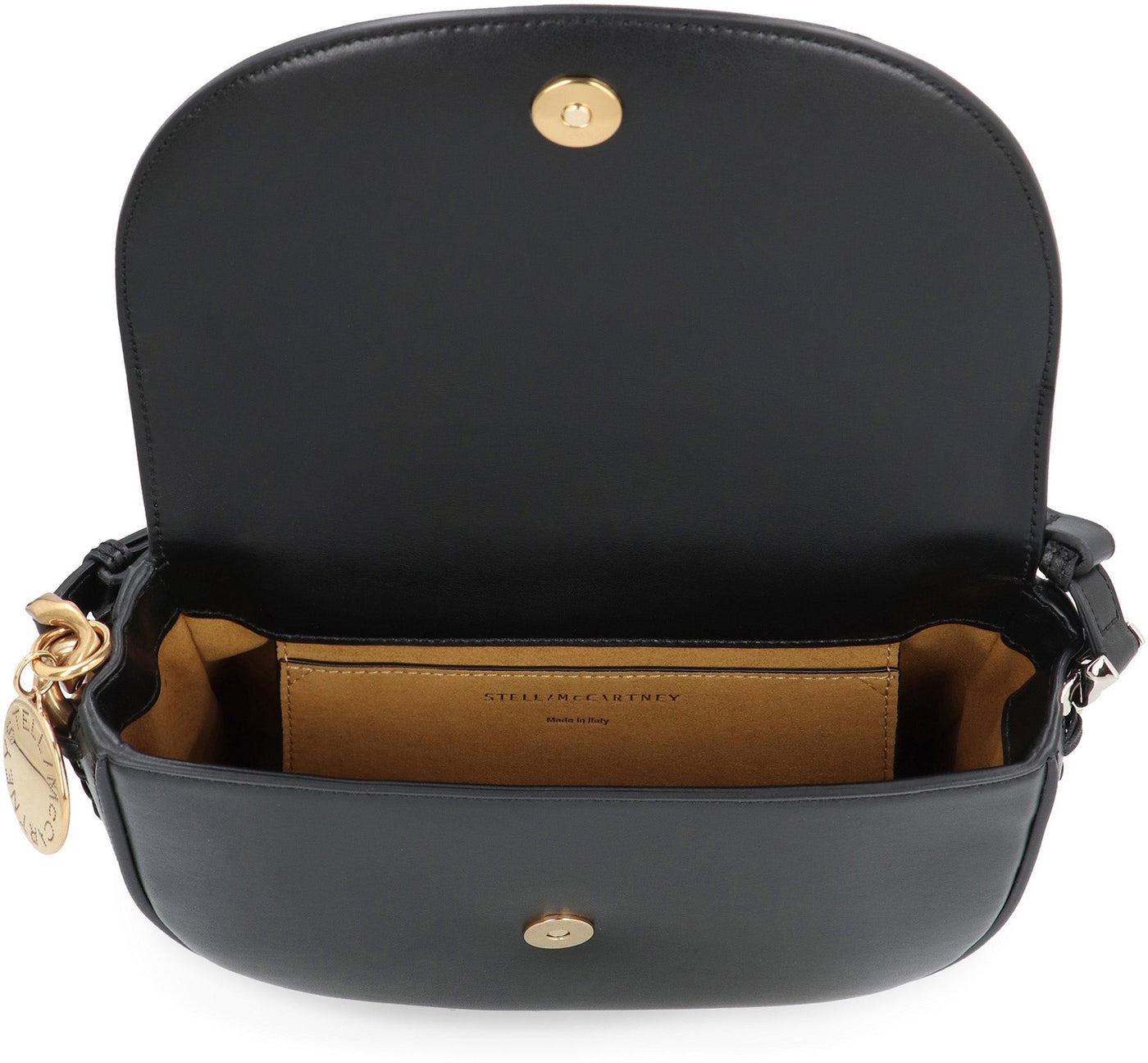 Stella Mccartney Frayme Shoulder Bag — Black Polyamide