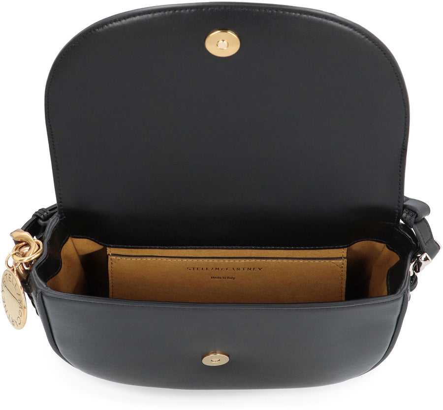 Stella Mccartney Frayme Shoulder Bag — Black Polyamide