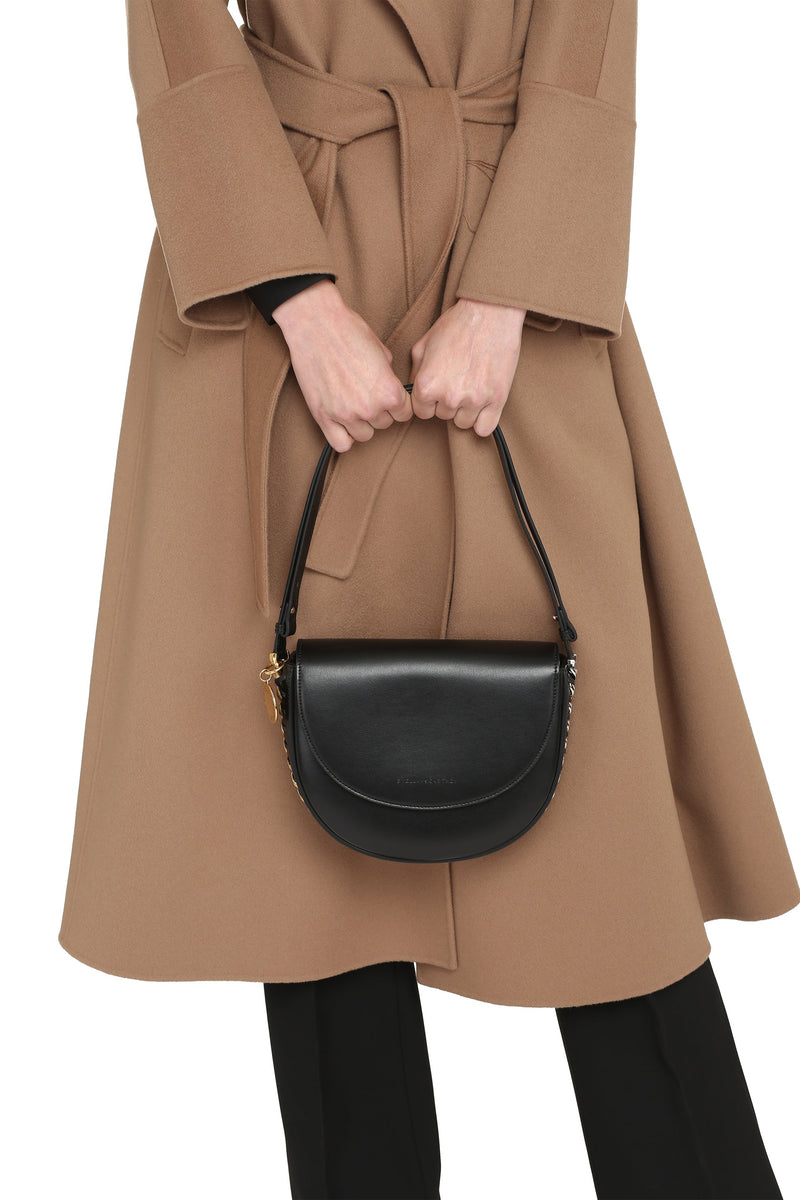 Stella Mccartney Frayme Shoulder Bag — Black Polyamide