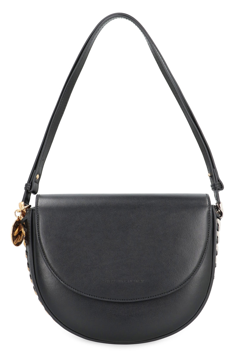 Stella Mccartney Frayme Shoulder Bag — Black Polyamide