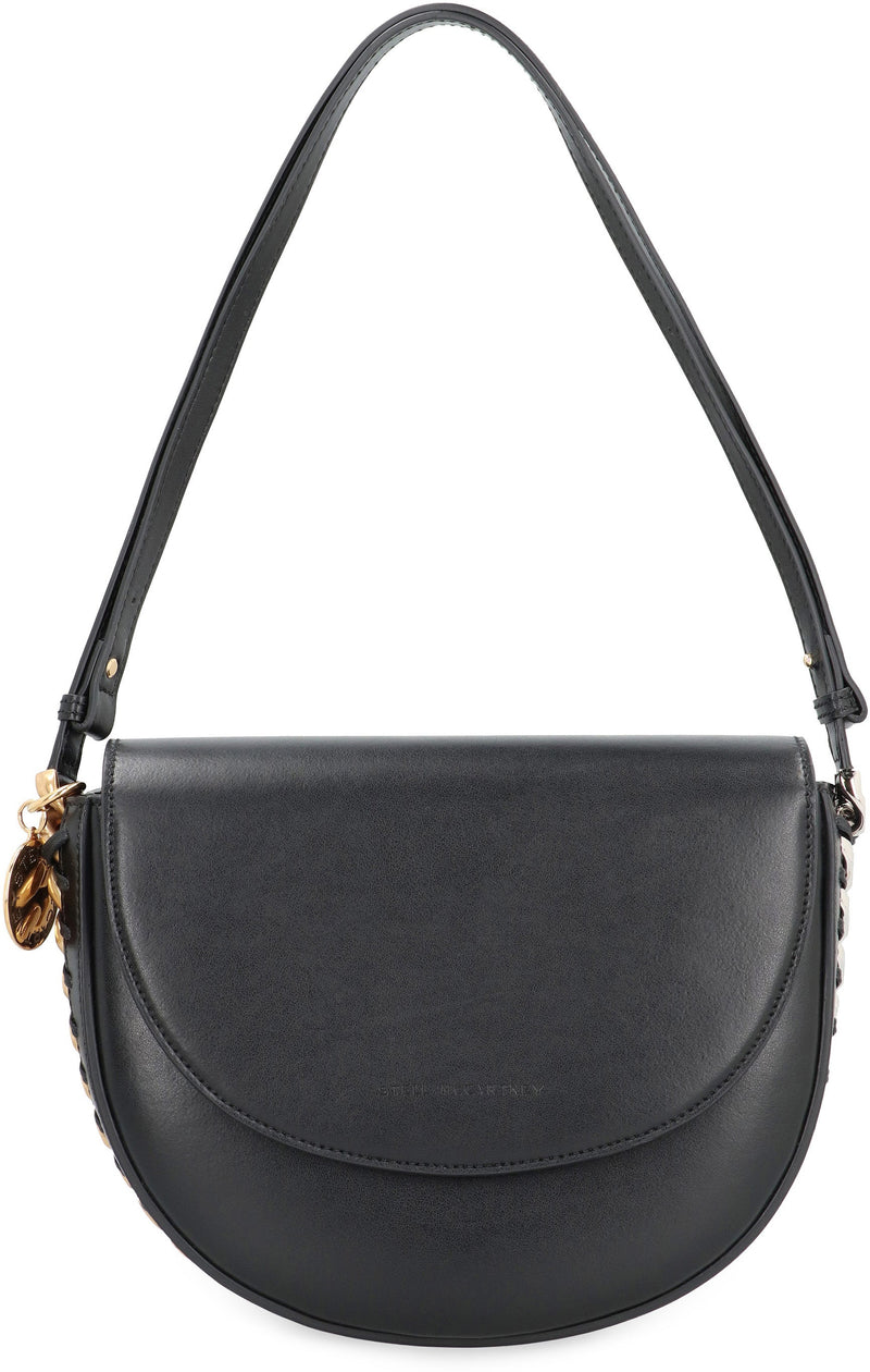 Stella Mccartney Frayme Shoulder Bag — Black Polyamide