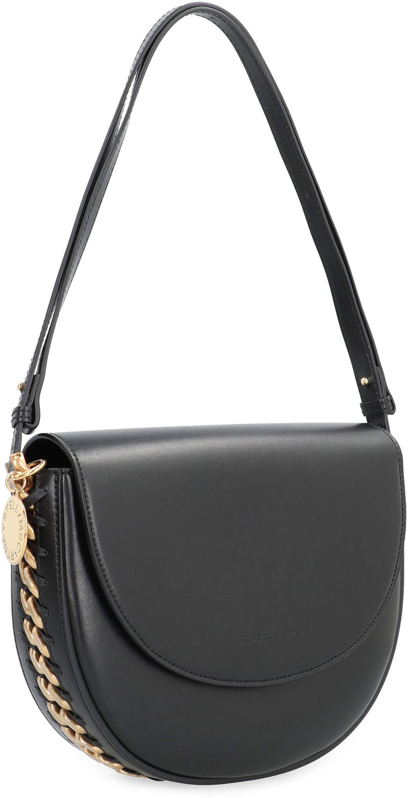 Stella Mccartney Frayme Shoulder Bag — Black Polyamide