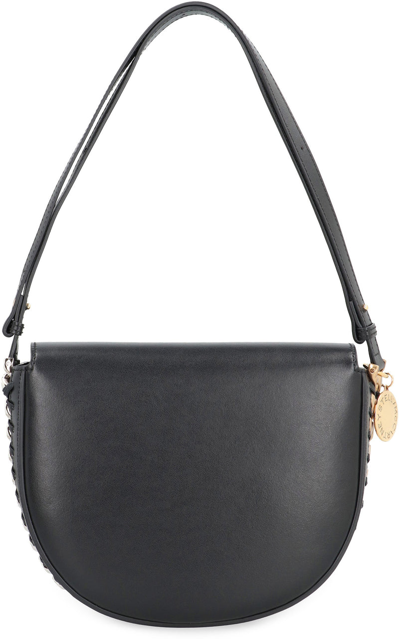 Stella Mccartney Frayme Shoulder Bag — Black Polyamide