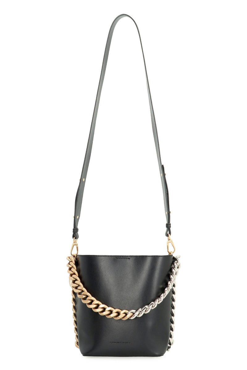 Stella Mccartney Frayme Bucket Bag — Black Polyamide