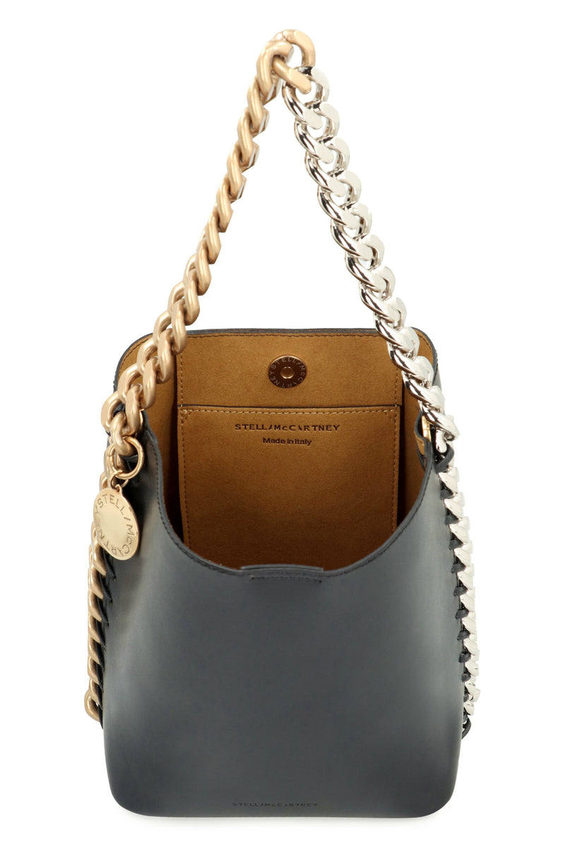 Stella Mccartney Frayme Bucket Bag — Black Polyamide