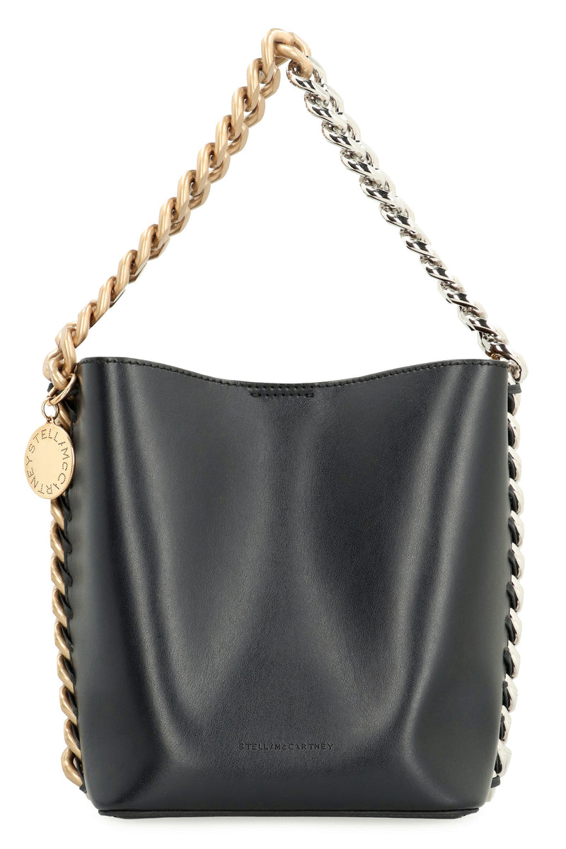Stella Mccartney Frayme Bucket Bag — Black Polyamide