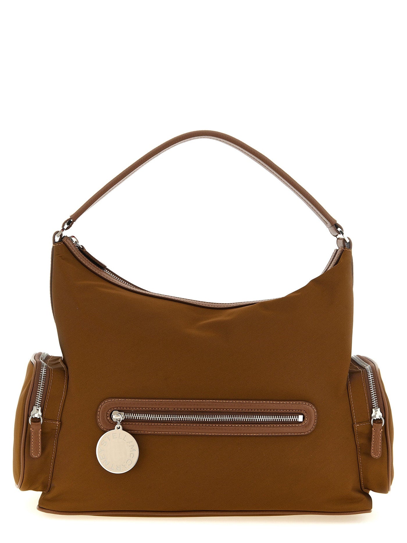 Stella Mccartney Dartmoor Shoulder Bag — Brown Econyl® Regenerated Nylon