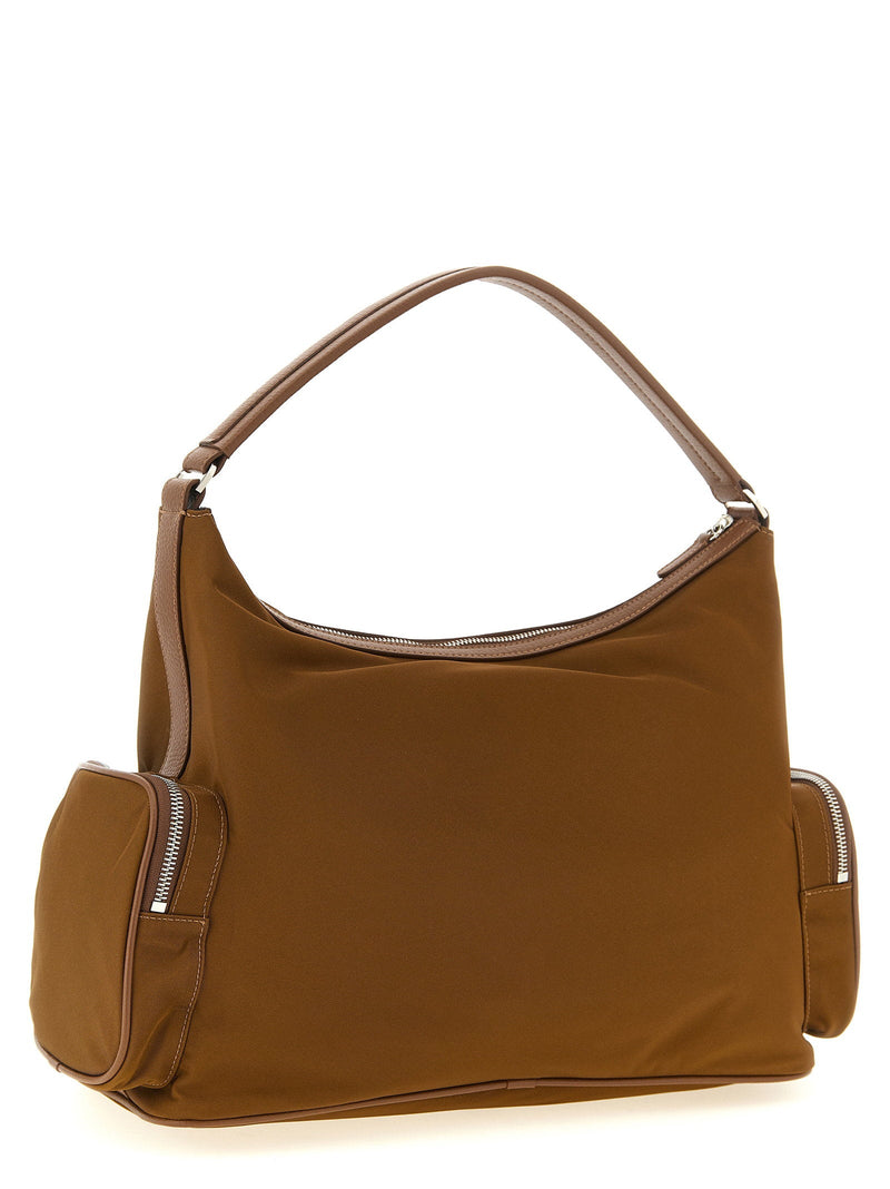Stella Mccartney Dartmoor Shoulder Bag — Brown Econyl® Regenerated Nylon