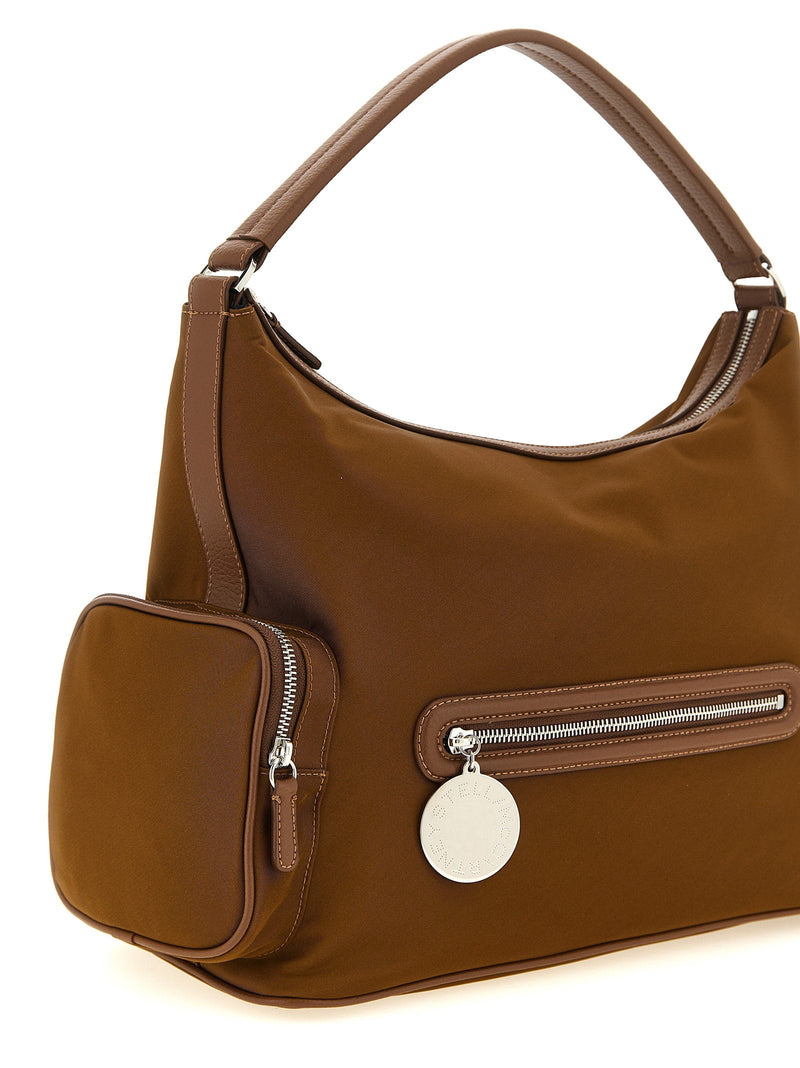 Stella Mccartney Dartmoor Shoulder Bag — Brown Econyl® Regenerated Nylon