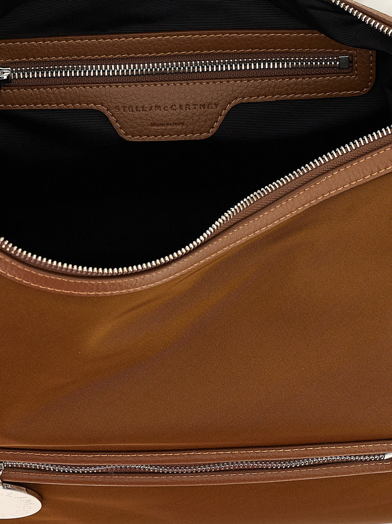 Stella Mccartney Dartmoor Shoulder Bag — Brown Econyl® Regenerated Nylon