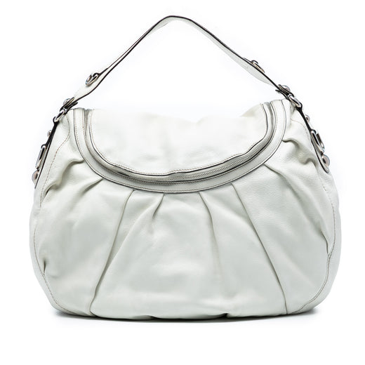 Medium Pebbled Calfskin Icon Bit Satchel