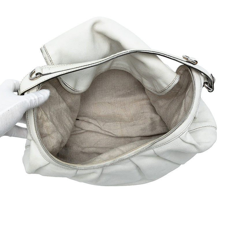 Medium Pebbled Calfskin Icon Bit Satchel - Image 4