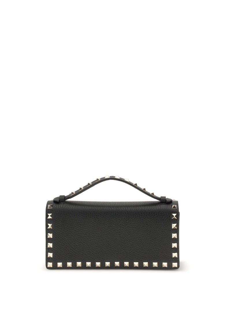 Valentino Garavani Rockstud Wallet — Black Calf Leather & Purses