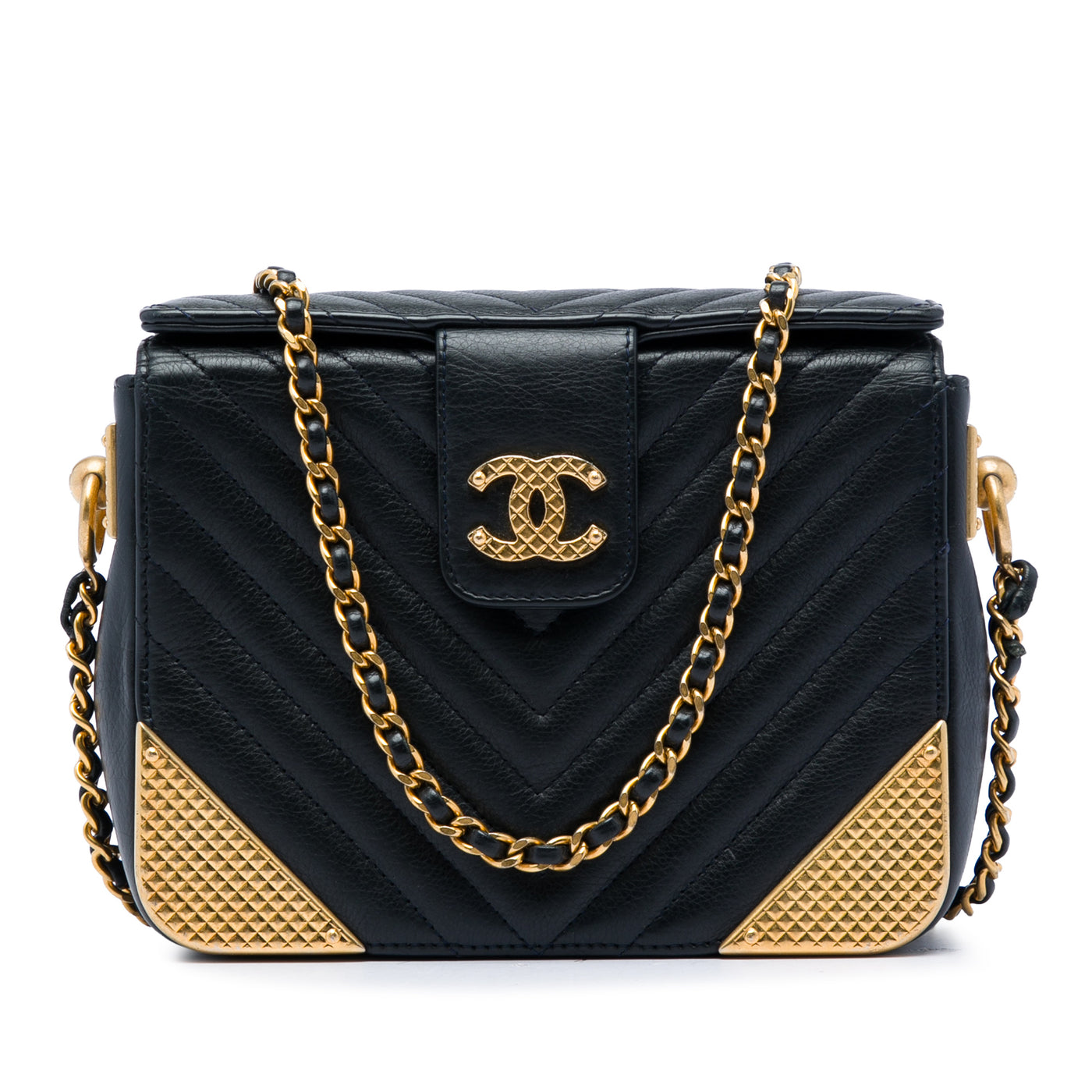 CC Chevron Calfskin Rock The Corners Minaudiere Bag - Image 1