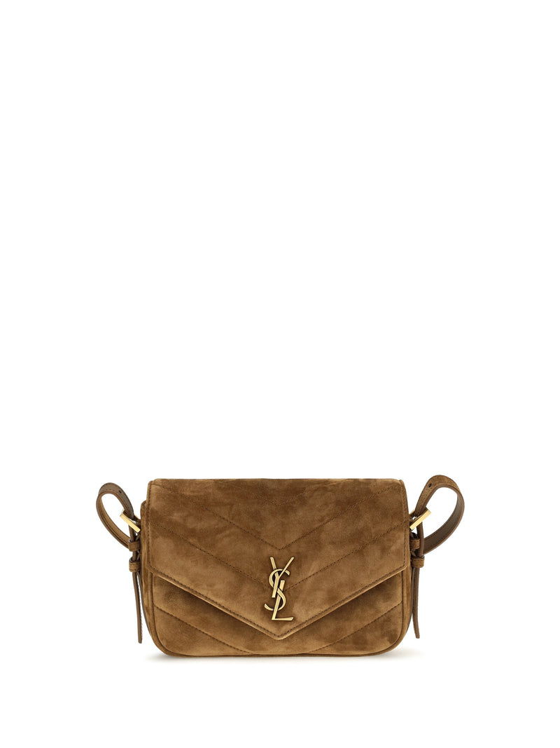 Saint Laurent Shoulder Bag — Orange Suede