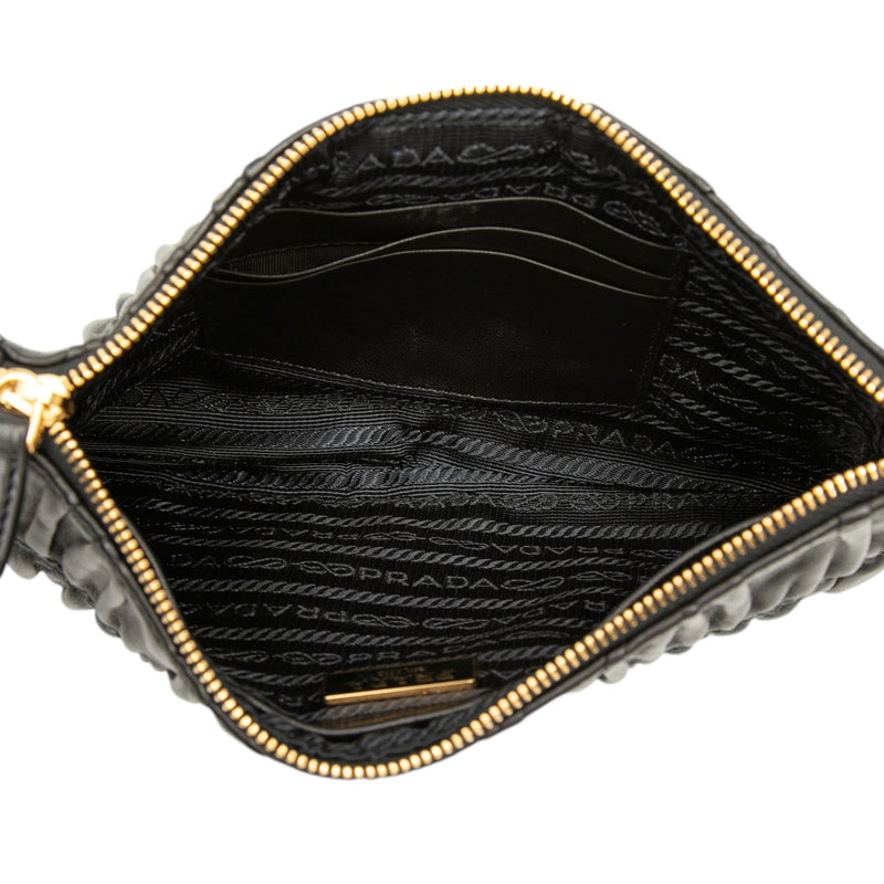 Nappa Gaufre Wristlet Clutch - Image 4
