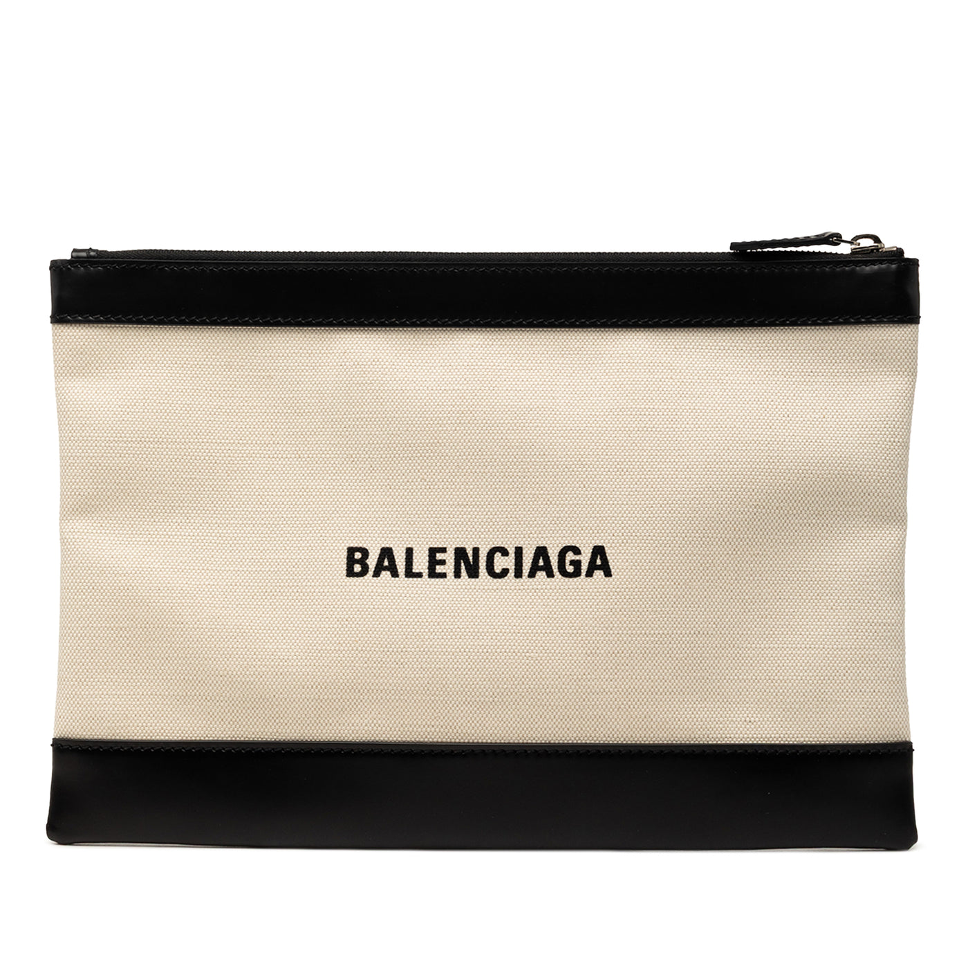 Canvas Navy Clip Clutch M - Image 1
