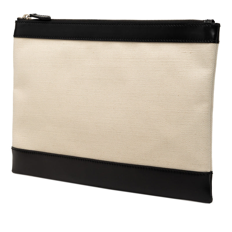 Canvas Navy Clip Clutch M - Image 2