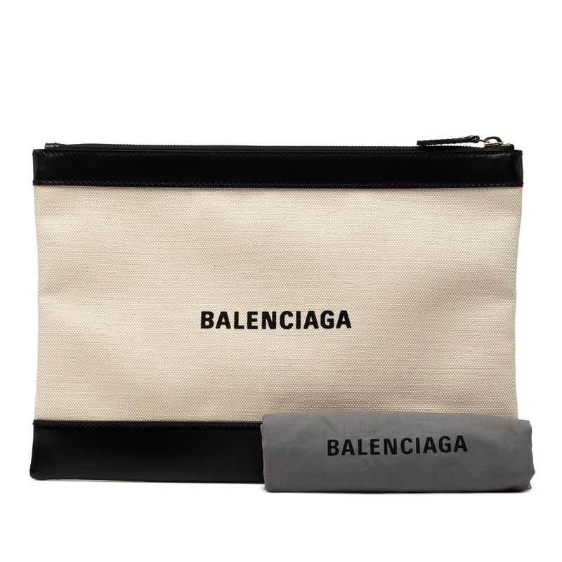 Canvas Navy Clip Clutch M - Image 8